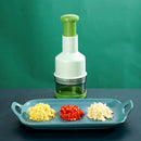 TurboCorte™ – Mini Picador Manual Inteligente para Alho, Legumes e Verduras