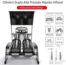 Bomba de Pé Portátil com Barômetro de Precisão - Brilho Shop
