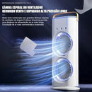 Ventilador Duplo Portátil com Umidificador e Luz LED - Últimas Unidades - Brilho Shop
