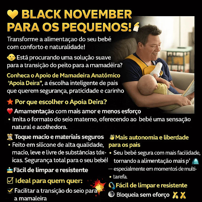 Suporte para Mamadeira Mãos Livres "Apoia Deira" - Brilho Shop