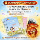 Kit 4 Cadernos Mágicos de Caligrafia Infantil + Bónus PDF