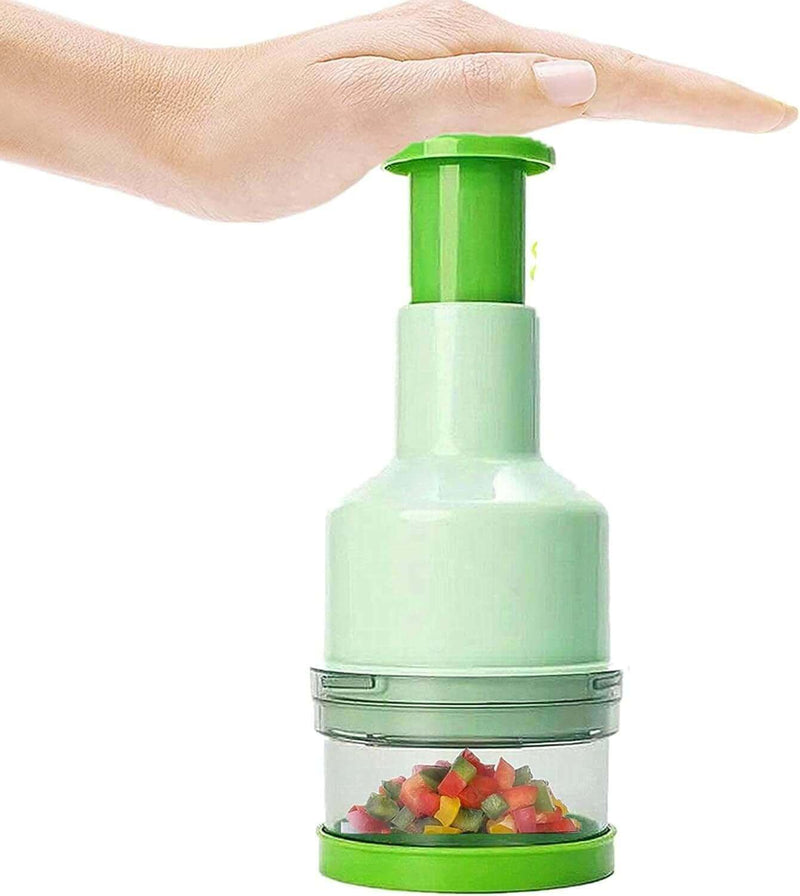 TurboCorte™ – Mini Picador Manual Inteligente para Alho, Legumes e Verduras
