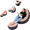 A21 - Poltrona Inflável Portátil em PVC Premium Com Bónus de Uma Bomba Manual - Brilho Shop