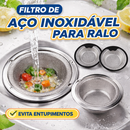 Kit de 5 Filtros de Ralo em Aço Inoxidável