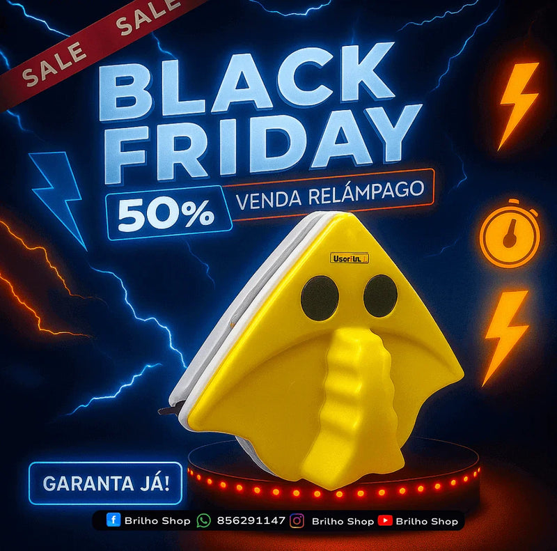 Limpador de Vidros Dupla Face Magnético - Brilho Shop