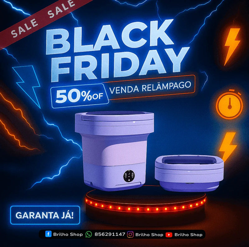 Mini Máquina de Lavar Portátil - Brilho Shop