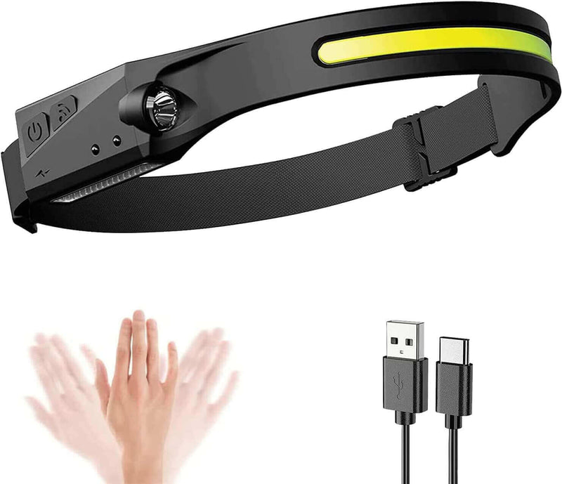 A17 - Lanterna de Cabeça LED 230° com Sensor de Movimento