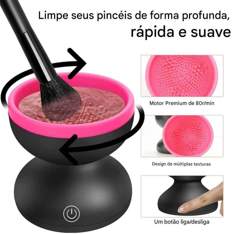 Limpador Elétrico de Pincéis de Maquiagem