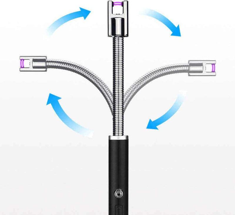 Isqueiro Elétrico Recarregável com Haste Flexível 360º