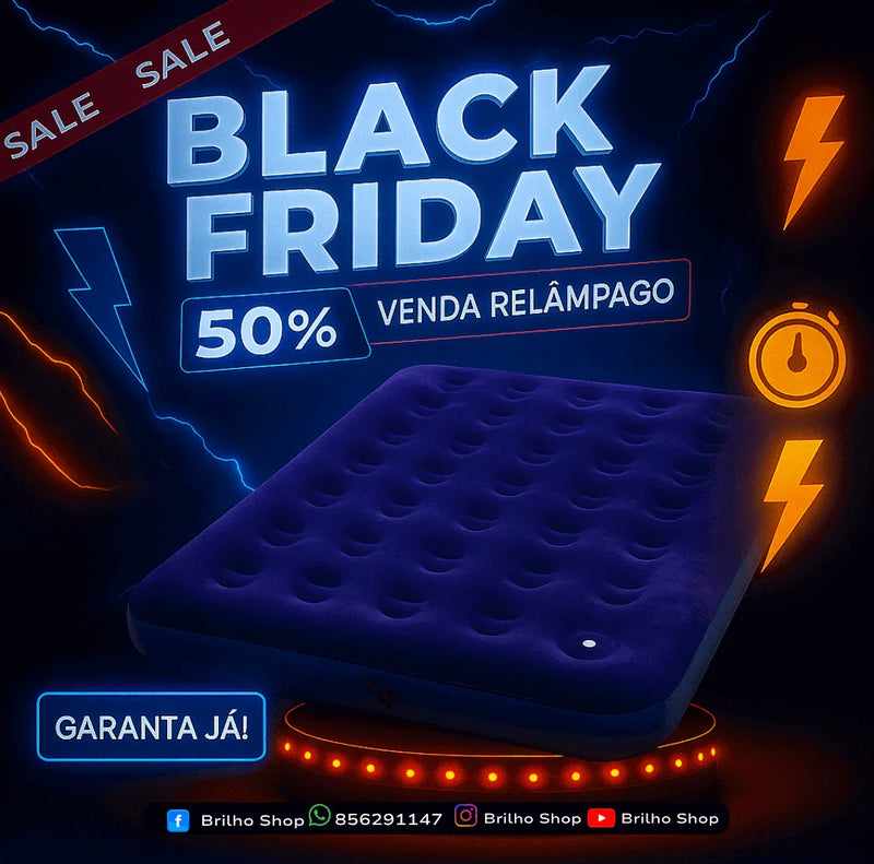 A03 - Colchão Inflável Casal Bestway com Flockado de Veludo - Brilho Shop