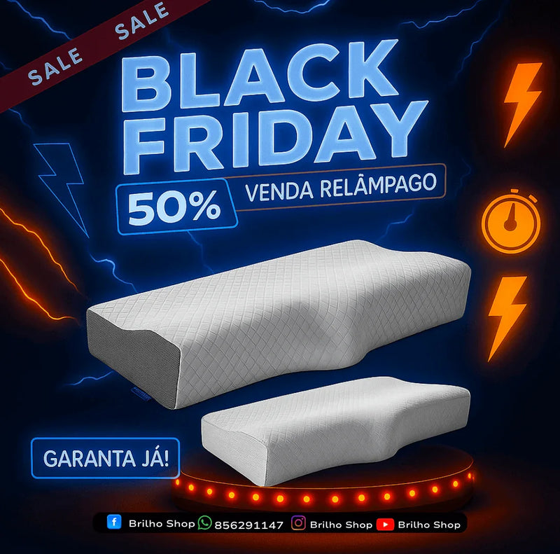 A04 - Travesseiro BioErgo – Alinhamento Saudável & Sono Profundo - Brilho Shop