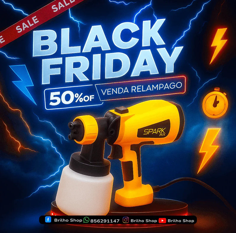 A02 - Pistola de Pintura Elétrica -Resultado de Profissional sem Sujeira - Brilho Shop