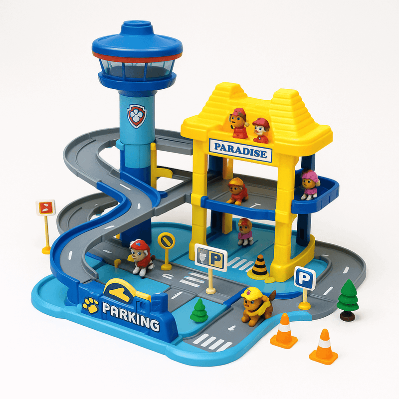 Dog Parking da Patrulha Pata – Brinquedo com Mini Carros para Crianças
