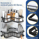 A12 - Suporte Organizador para canto e parede 5pcs Multiuso - Brilho Shop