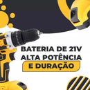 Furadeira/Parafusadeira de Impacto 21V Recarregável - Brilho Shop