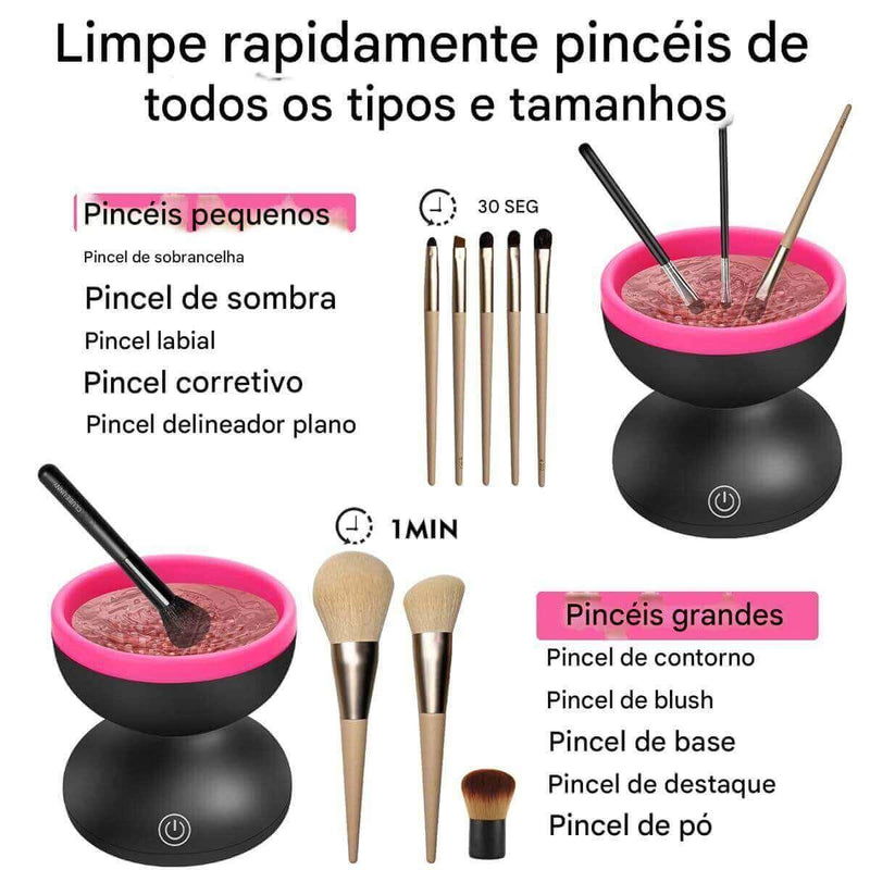 Limpador Elétrico de Pincéis de Maquiagem