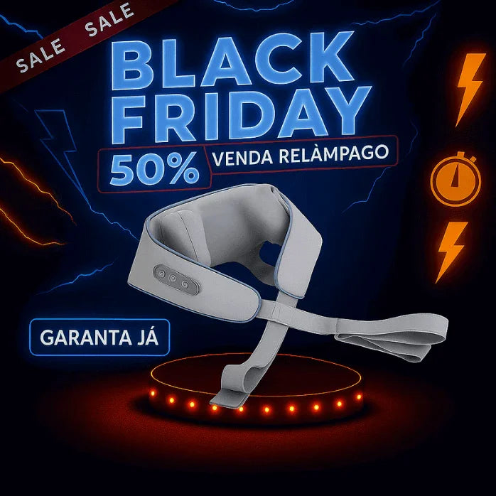 Massageador Portátil de Pescoço e Ombros com Calor - Brilho Shop