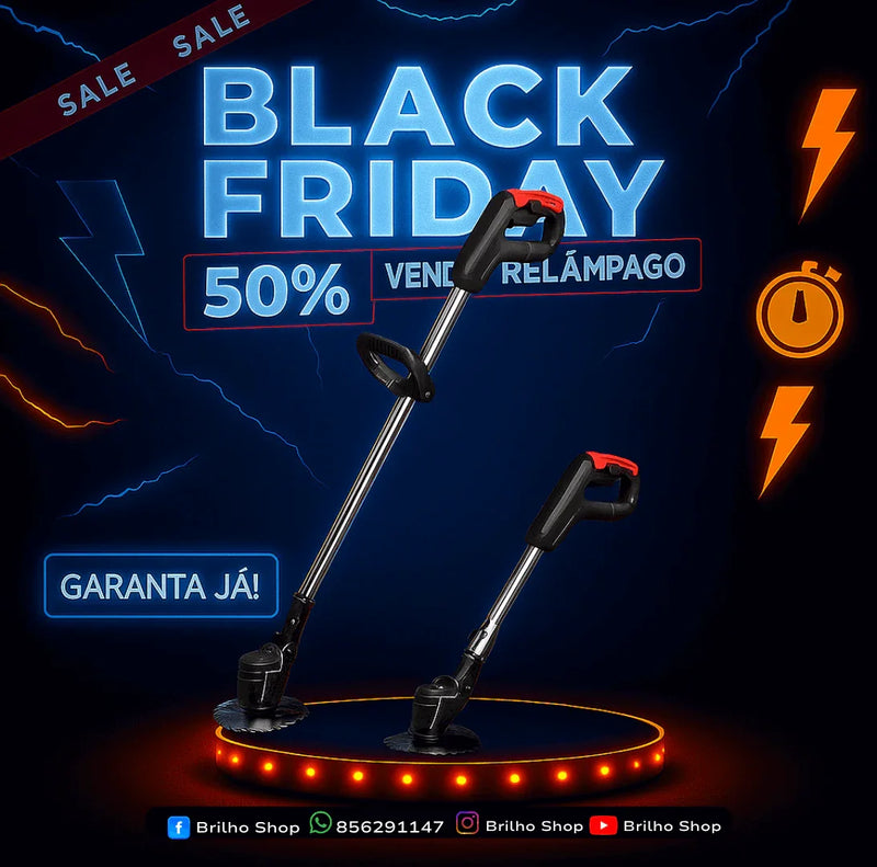A07 - GreenForce Turbo Garden – O Cortador de Grama a Bateria Ideal para um Jardim Sempre Impecável, Praticidade e Potência em Cada Corte + UM SUPER BRINDE - Brilho Shop