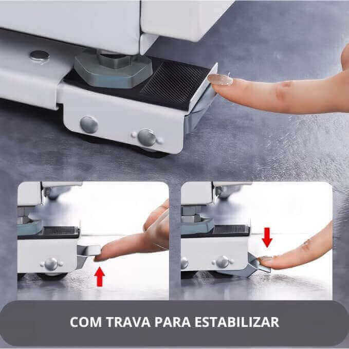 Suporte Ajustável com Rodinhas para Eletrodomésticos Pesados