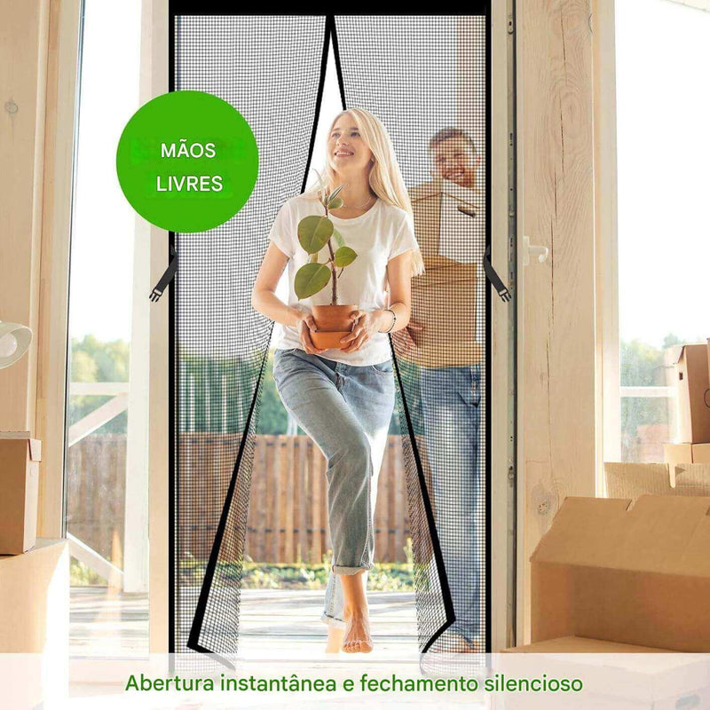 Tela Mosquiteira Magnética para Porta