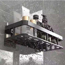 Prateleira de Cozinha/Banheiro em Alumínio Preto - Brilho Shop