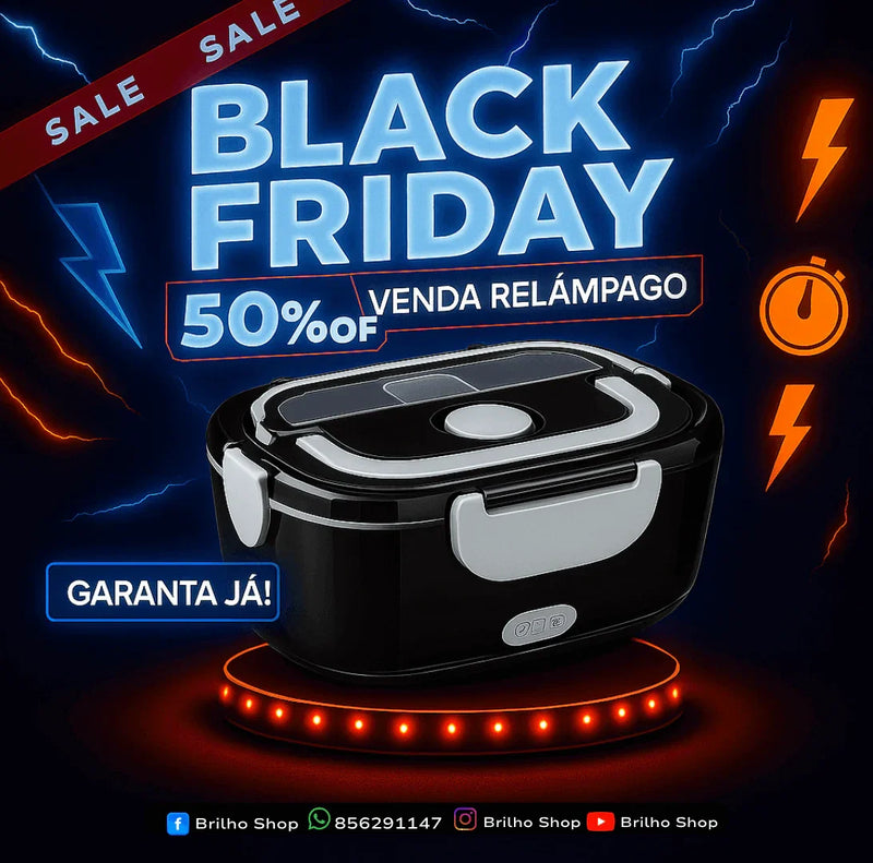 Marmita Elétrica Portátil Veicular de Aço Inoxidável - Brilho Shop