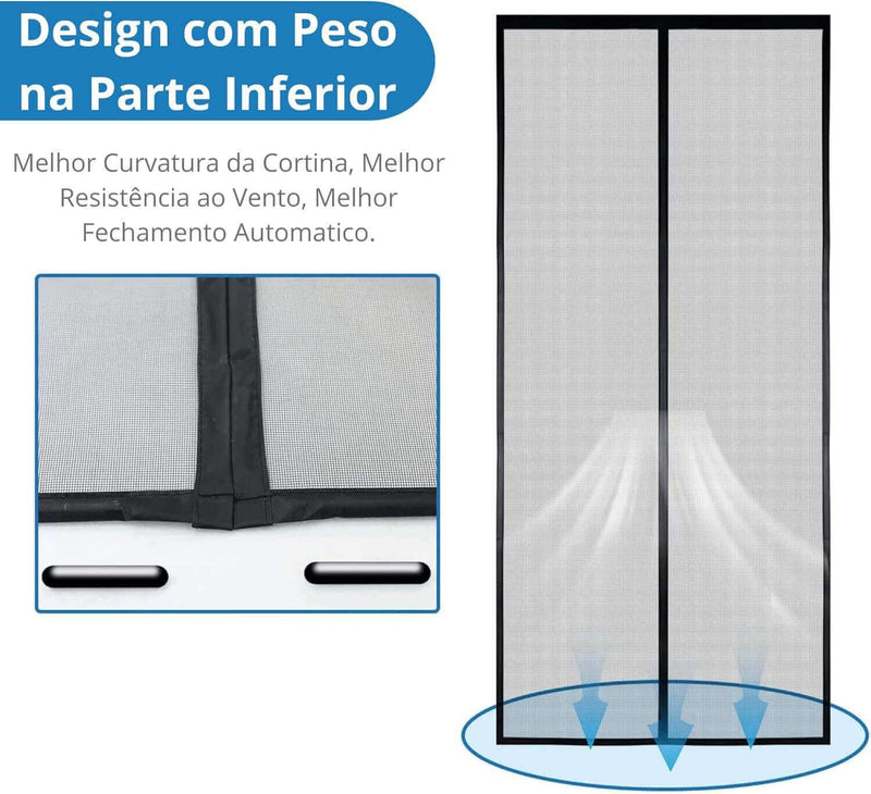 Tela Mosquiteira Magnética para Porta