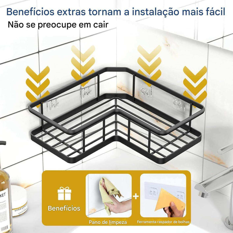 A12 - Suporte Organizador para canto e parede 5pcs Multiuso
