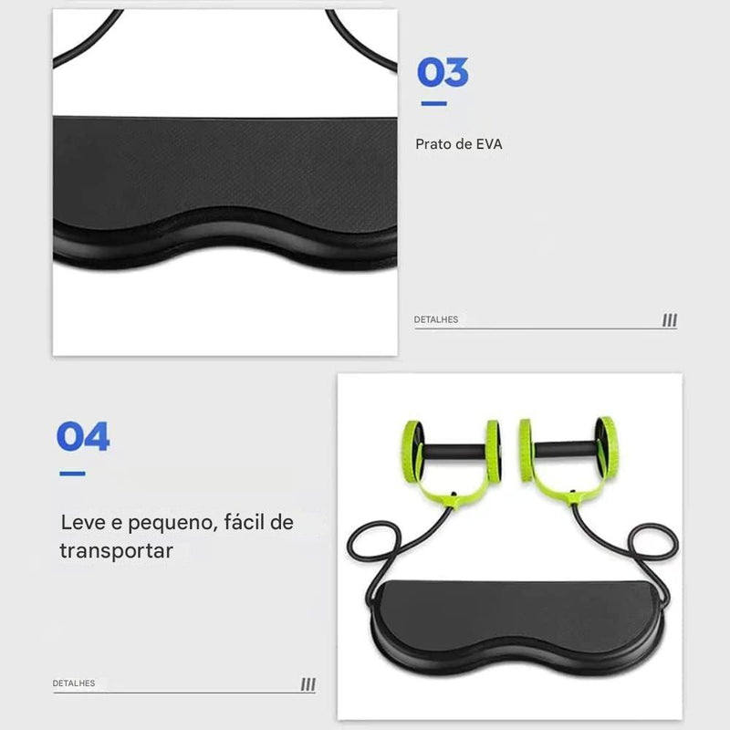 Elastico Com Rodas Para Exercicios Abdominais