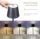 💡✨Abajur de Mesa LED Sem Fio Recarregável
