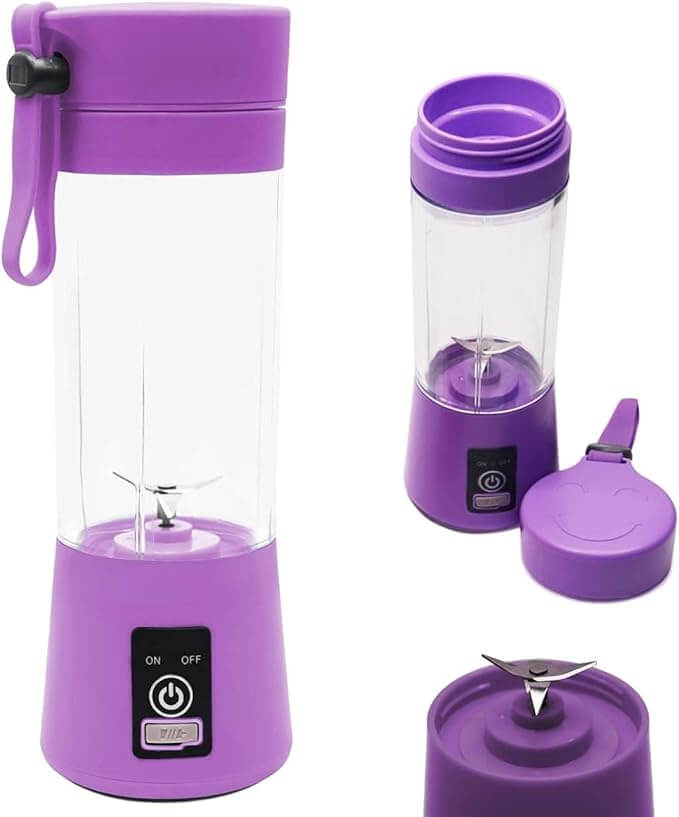 Mini Liquidificador Portátil Recarregável Usb 5v 6 Lâminas