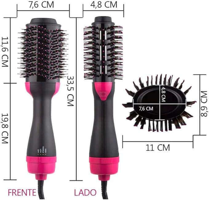 Escova Secadora de Cabelo Profissional 3 em 1 - Seca Escovando, Alisa e Modela Ultimas Unidades