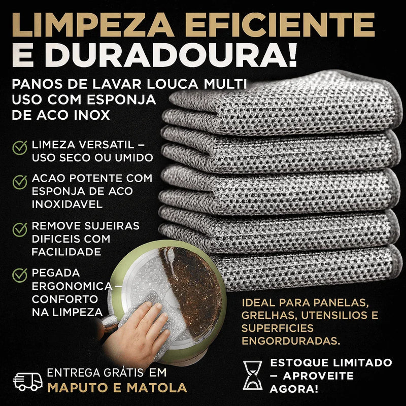 Pano de Limpeza Multiuso Reutilizável - Brilho Shop