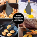 Jogo de Utensílios em Silicone e Madeira – 12 Peças Elegantes - Brilho Shop