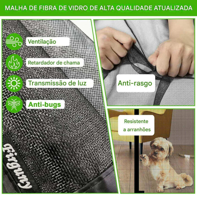 Tela Mosquiteira Magnética para Porta