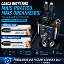 DriveCharge Ultra 120W – Carregador Veicular Retrátil 4 em 1