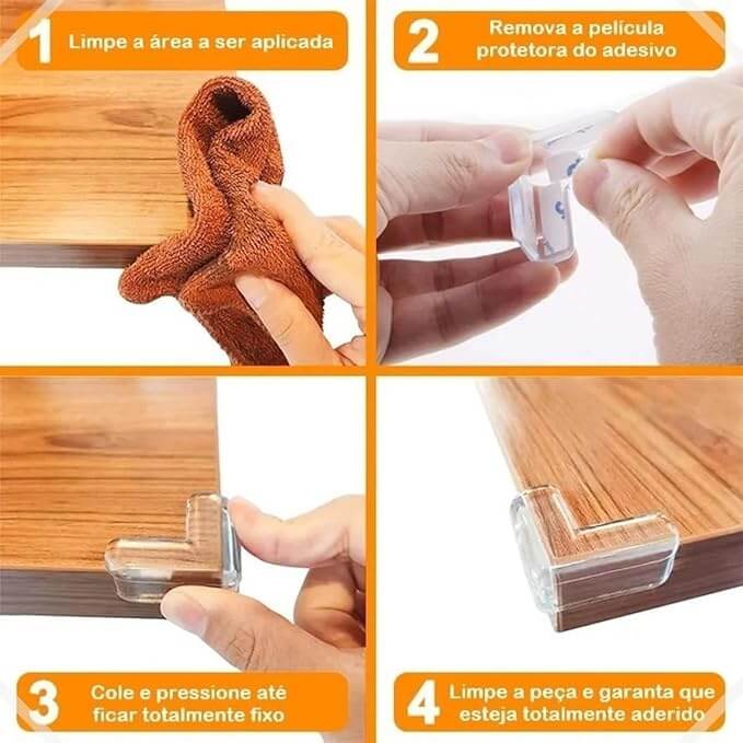 BordaSegura Premium – Protetor Transparente de Silicone para quinas