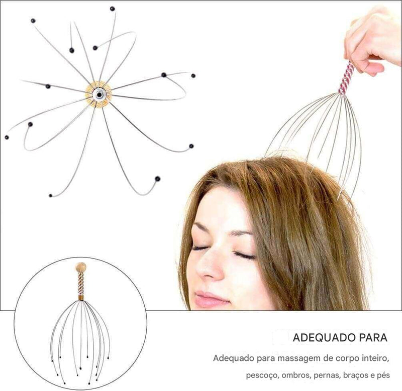 Massageador de Cabeça Antiestresse - PAGUE 1 E LEVE 2