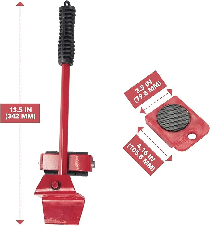 Levantador E Movedor De Móveis Com Facilidade Vermelho