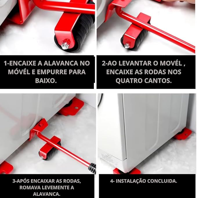 Levantador E Movedor De Móveis Com Facilidade Vermelho