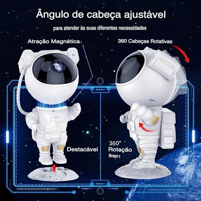 Projetor de estrelas Espaciais Astronauta - Últimas Unidades