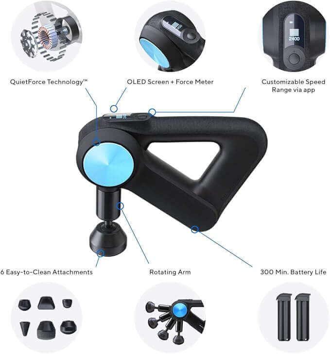 MassageTurbo Elite G3PRO – Alívio Imediato com Vibrações Profundas,Terapia Percussiva de Alta Performance com Potência Profissional