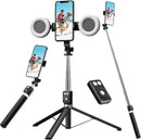 Kit Influencer Pro Elite™ – Tripé da Fama com Luz + Microfone GRÁTIS
