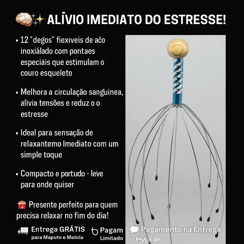 Massageador de Cabeça Antiestresse - PAGUE 1 E LEVE 2 - Brilho Shop