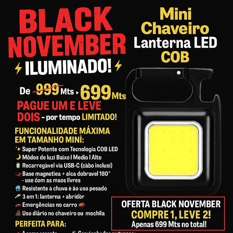 Z01 -🔦 PowerKey LED™ – Luz de Bolso UltraPotente - Brilho Shop