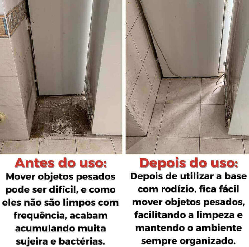 Suporte Ajustável com Rodinhas para Eletrodomésticos Pesados