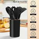 Jogo de Utensílios em Silicone e Madeira – 12 Peças Elegantes - Brilho Shop