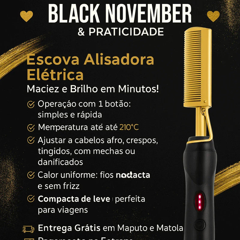 Pente Elétrico Alisador - Brilho Shop