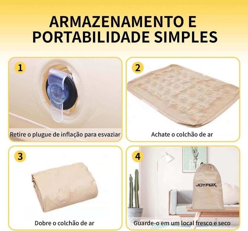 A03 - Colchão Inflável Casal Bestway com Flockado de Veludo