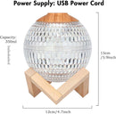 Umidificador & Difusor Cristal Glow™ 2 em 1 com Luz LED
